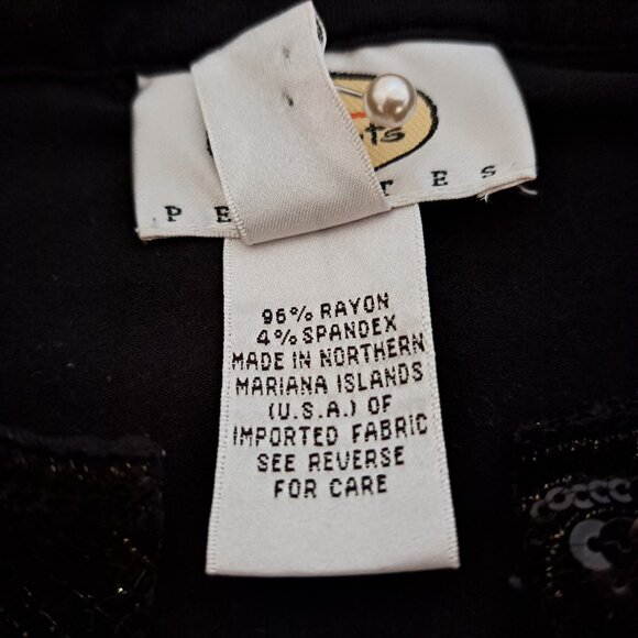 Talbots Petites Sequins Top Long Sleeve Black Color Size S - Picture 10 of 12